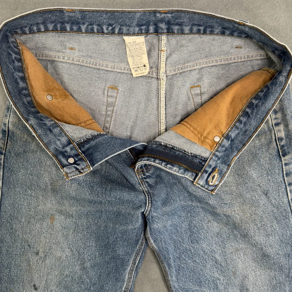 Carhartt Traditional Fit Blue Denim Jeans Mens 34x30 Workwear Straight Leg‎